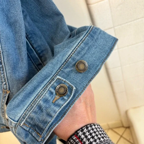 Woman Within Denim Jean Jacket Plus Size 32W XXXL Classic Preppy Teacher Comfort - Picture 5 of 13